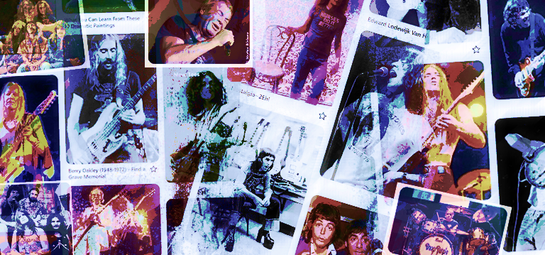 Immersed in rock music...