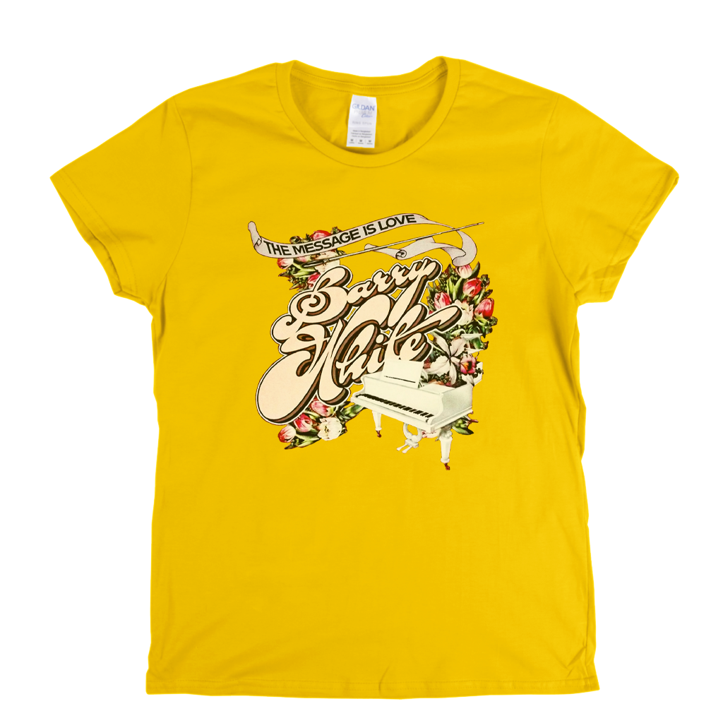 Barry White The Message Is Love Womens T-Shirt