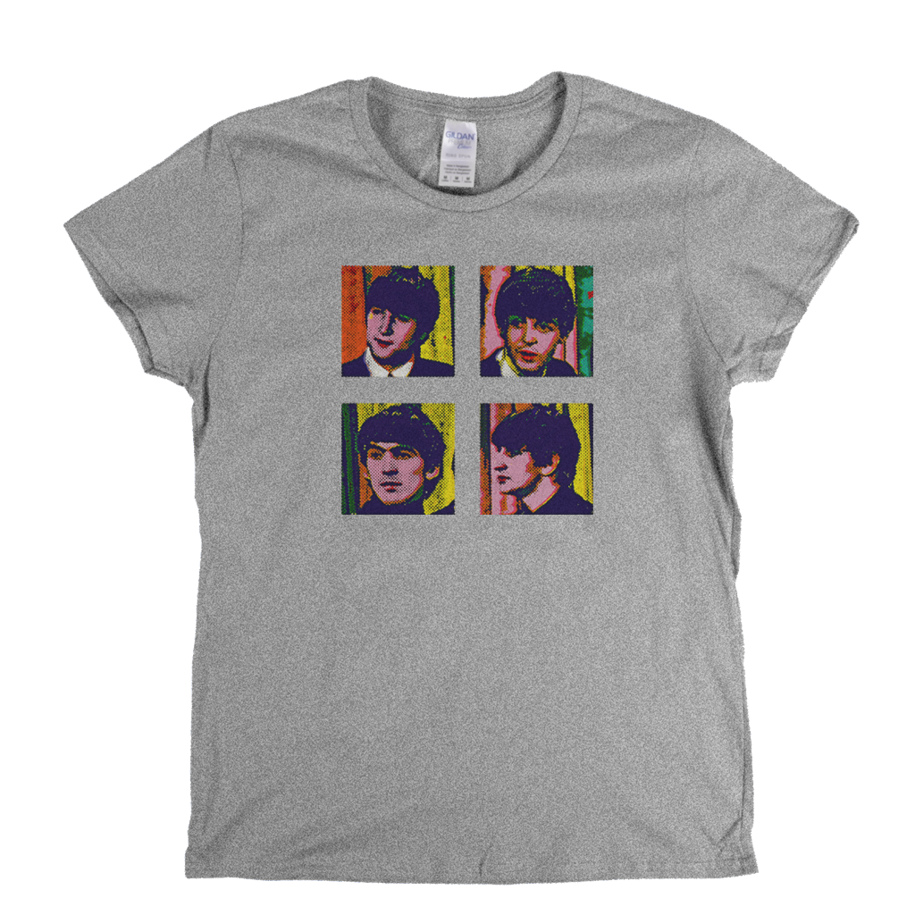 Beatles Pop Art Portraits Womens T-Shirt