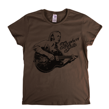 Stephen Stills Guitar Portait Womens T-Shirt