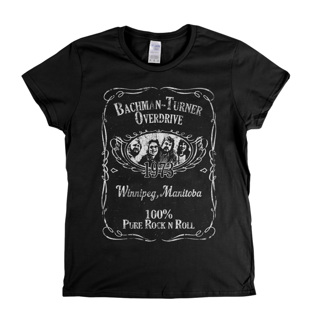 Bachman Turner Overdrive Liquor Label Womens T-Shirt