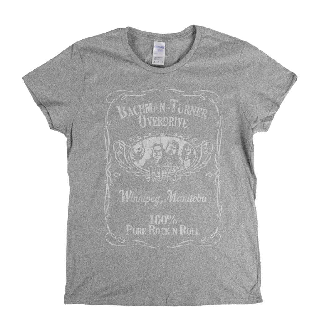 Bachman Turner Overdrive Liquor Label Womens T-Shirt