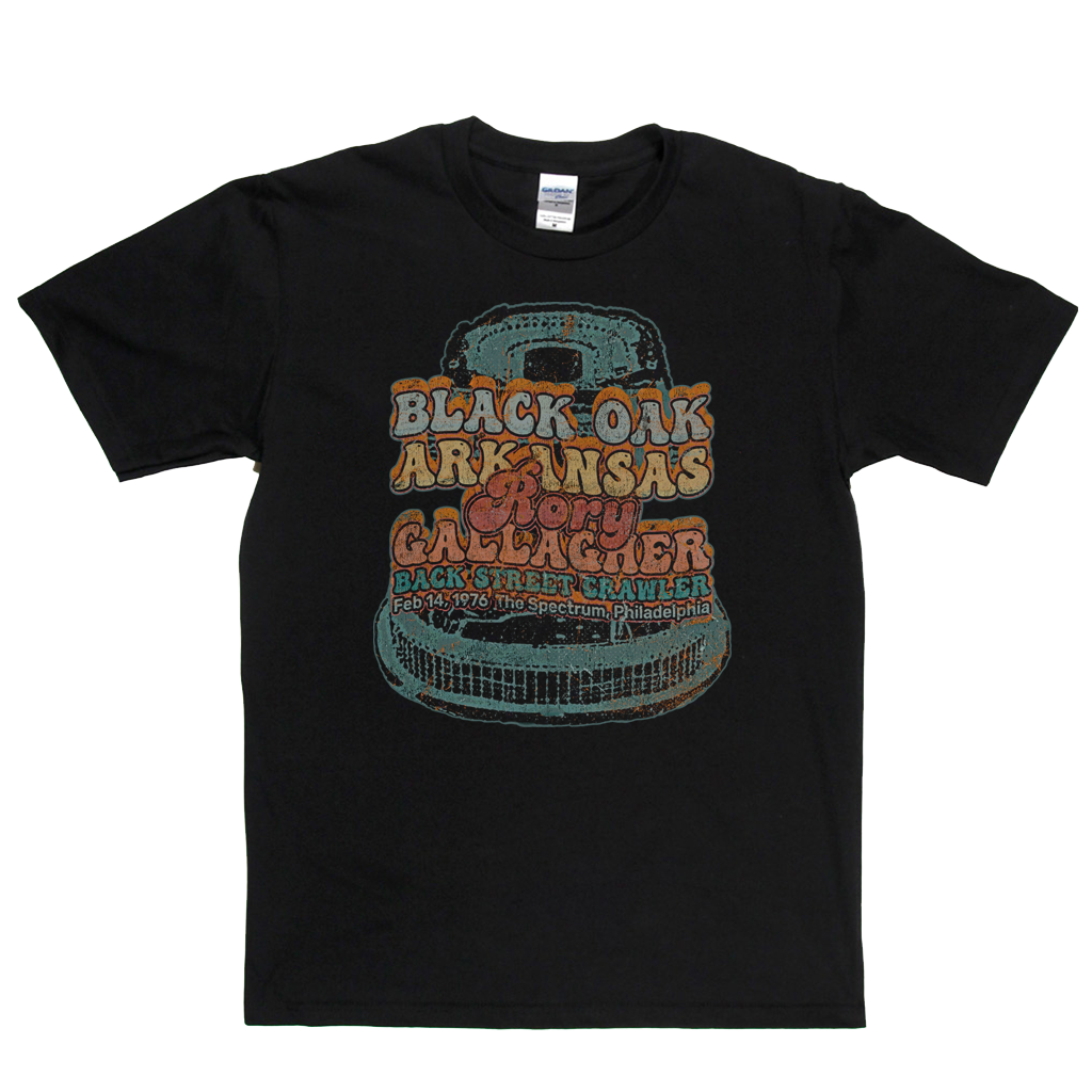 Black Oak Arkansas Rory Gallagher Back Street Crawler 1976 The Spectrum Philadelphia T-Shirt