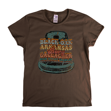 Black Oak Arkansas Rory Gallagher Back Street Crawler 1976 The Spectrum Philadelphia Womens T-Shirt
