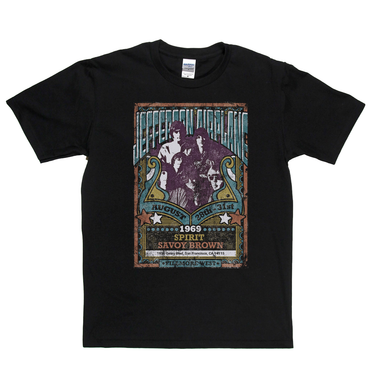 Jefferson Airplane Spirit Savoy Brown Gig Poster T-Shirt