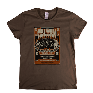 The Allmanbrothers J Geils Band Albert King Fillmore 71 Womens T-Shirt