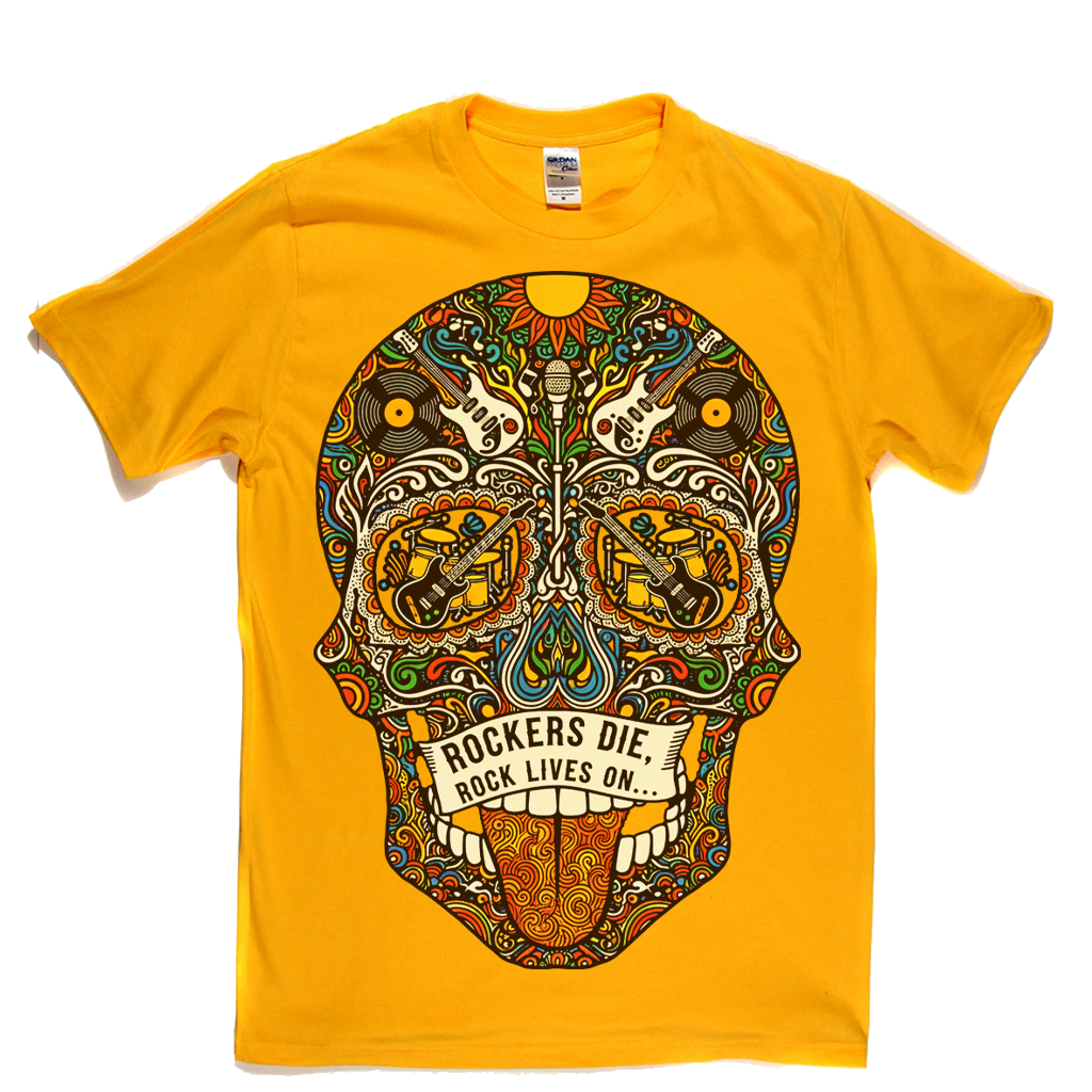 Rock Lives On Sugar Skull T-Shirt