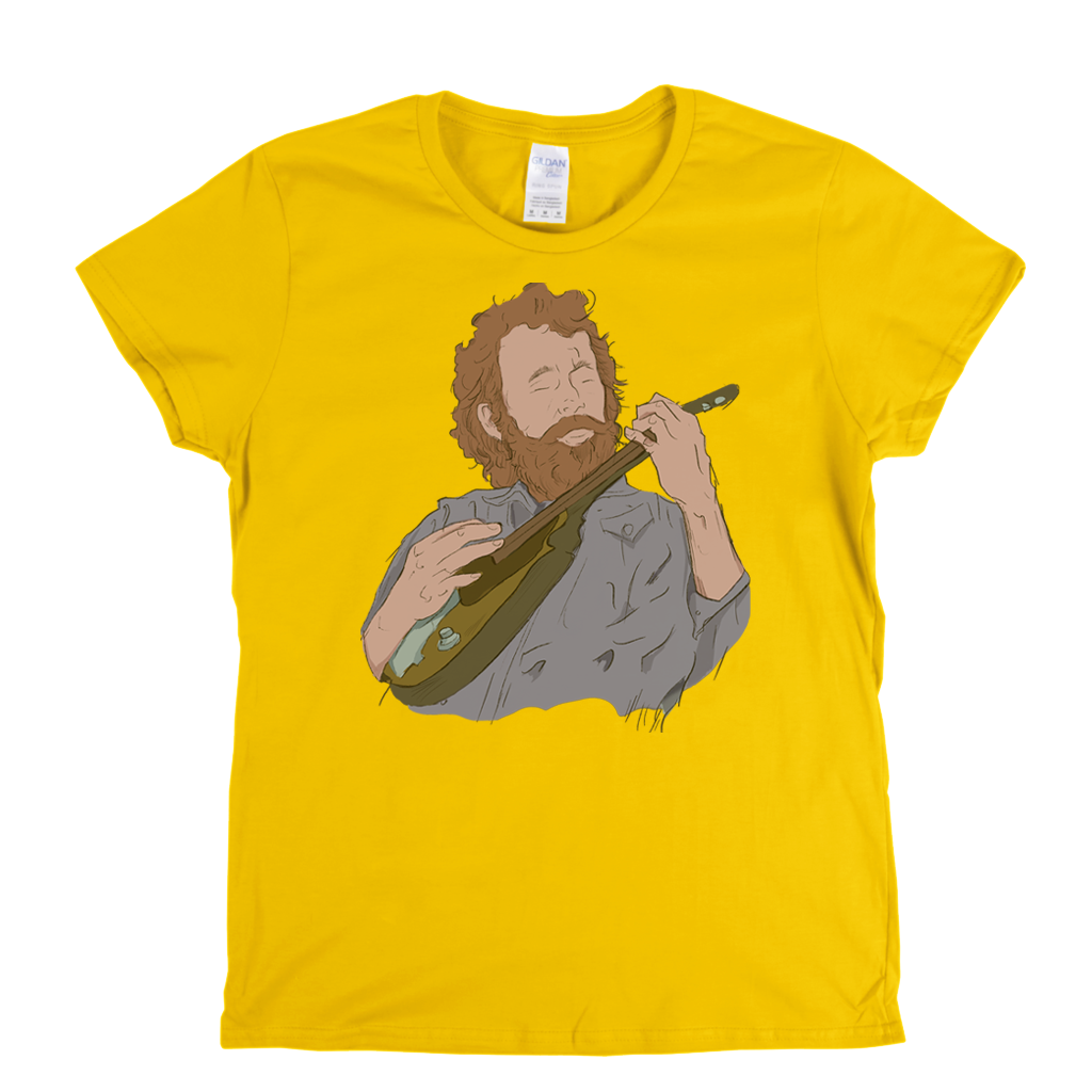 Levon Helm Playing The Mandolin Womens T-Shirt