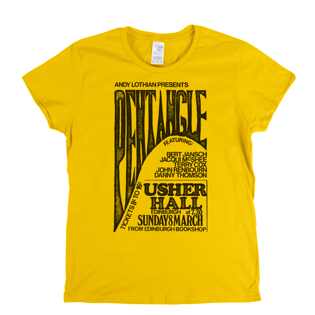 Pentangle Usher Hall Poster Womens T-Shirt