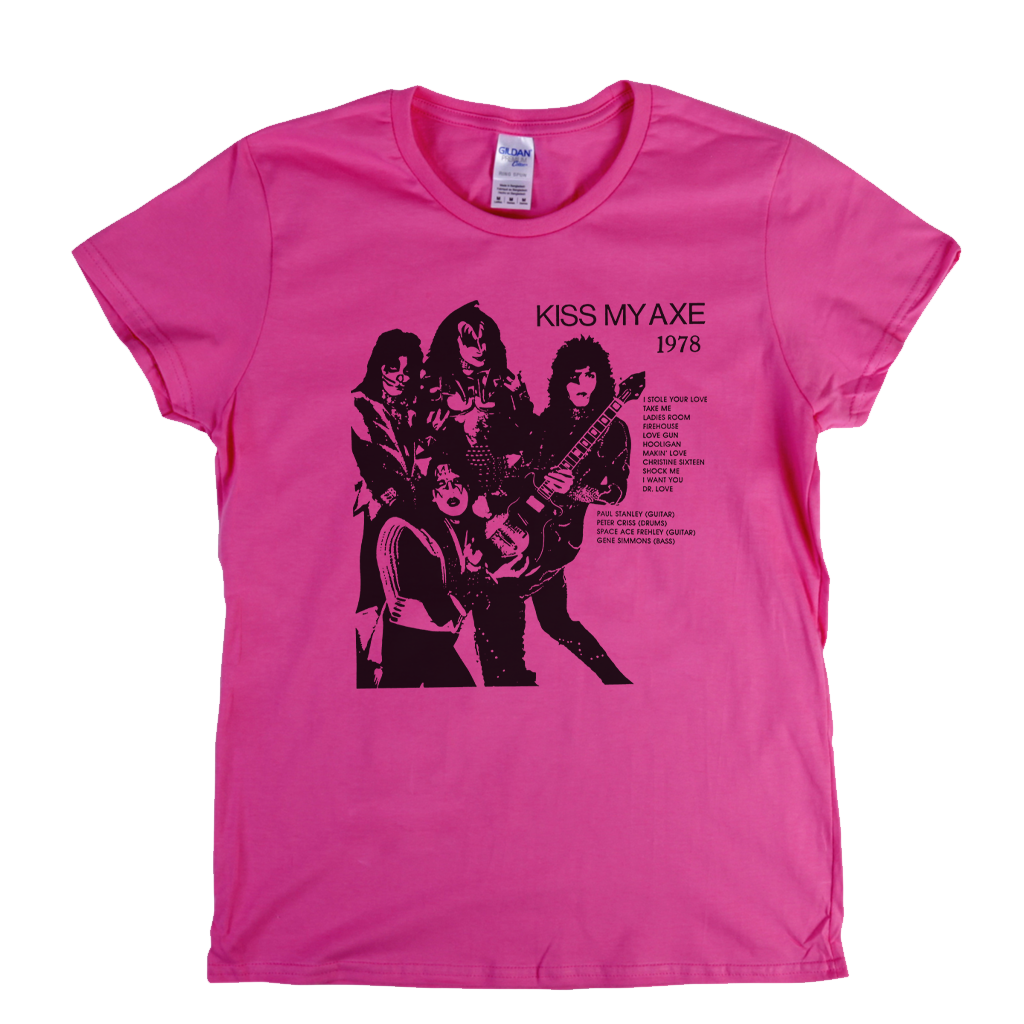Kiss Kiss My Axe 1978 Bootleg Womens T-Shirt