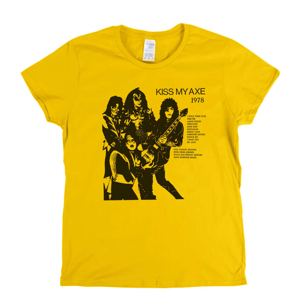 Kiss Kiss My Axe 1978 Bootleg Womens T-Shirt
