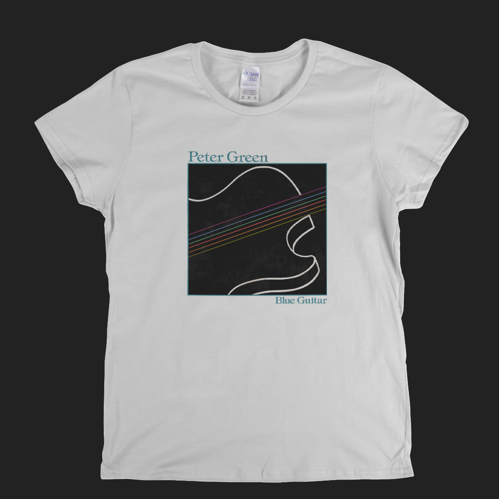 Peter Green Blue Guitar Womens T-Shirt