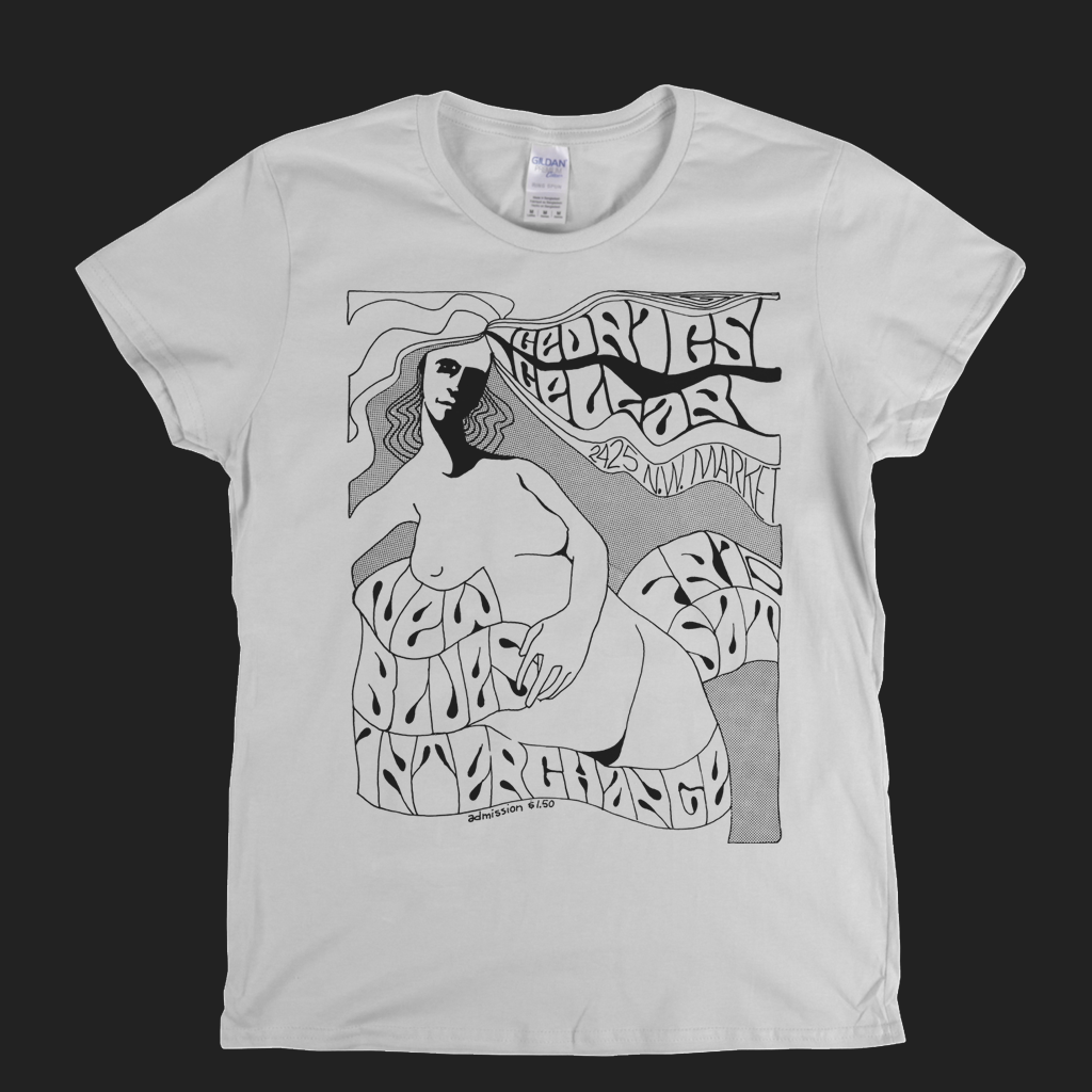New Blues Interchange At Cedrics Cellar 1967 Womens T-Shirt