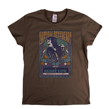 Captain Beefheart Henry Cow Gig Poster Womens T-Shirt