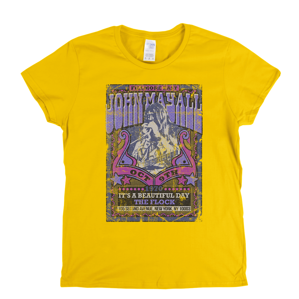 John Mayall Its A Beautiful Day The Flock Gig Poster Womens T-Shirt