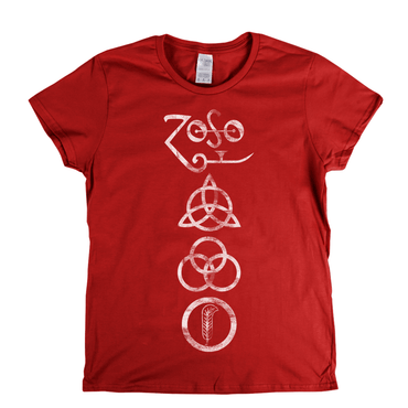Led Zeppelin Symbols Womens T-Shirt