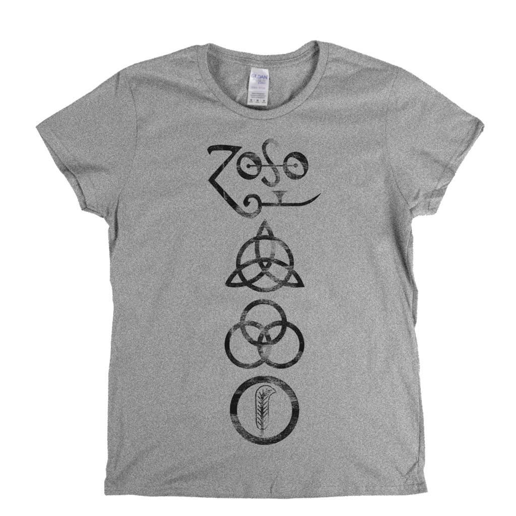 Led Zeppelin Symbols Womens T-Shirt