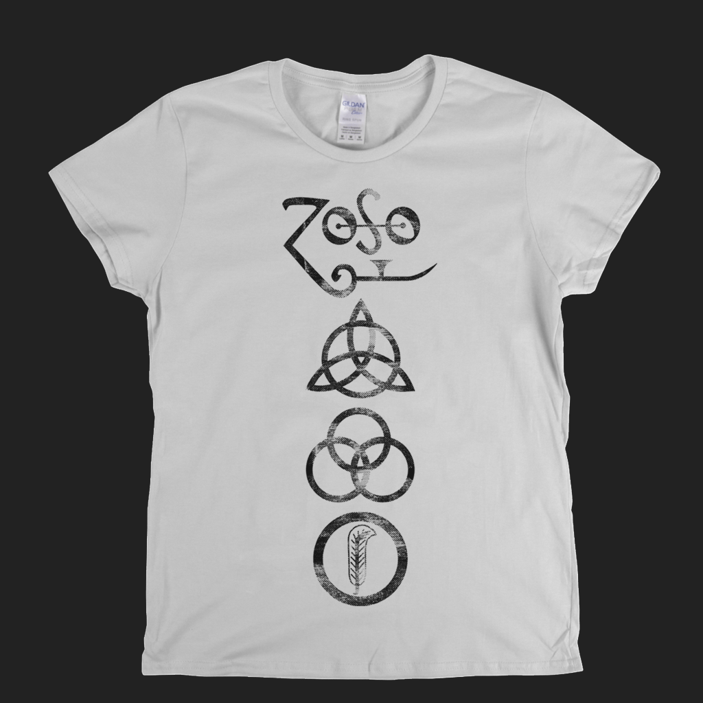 Led Zeppelin Symbols Womens T-Shirt