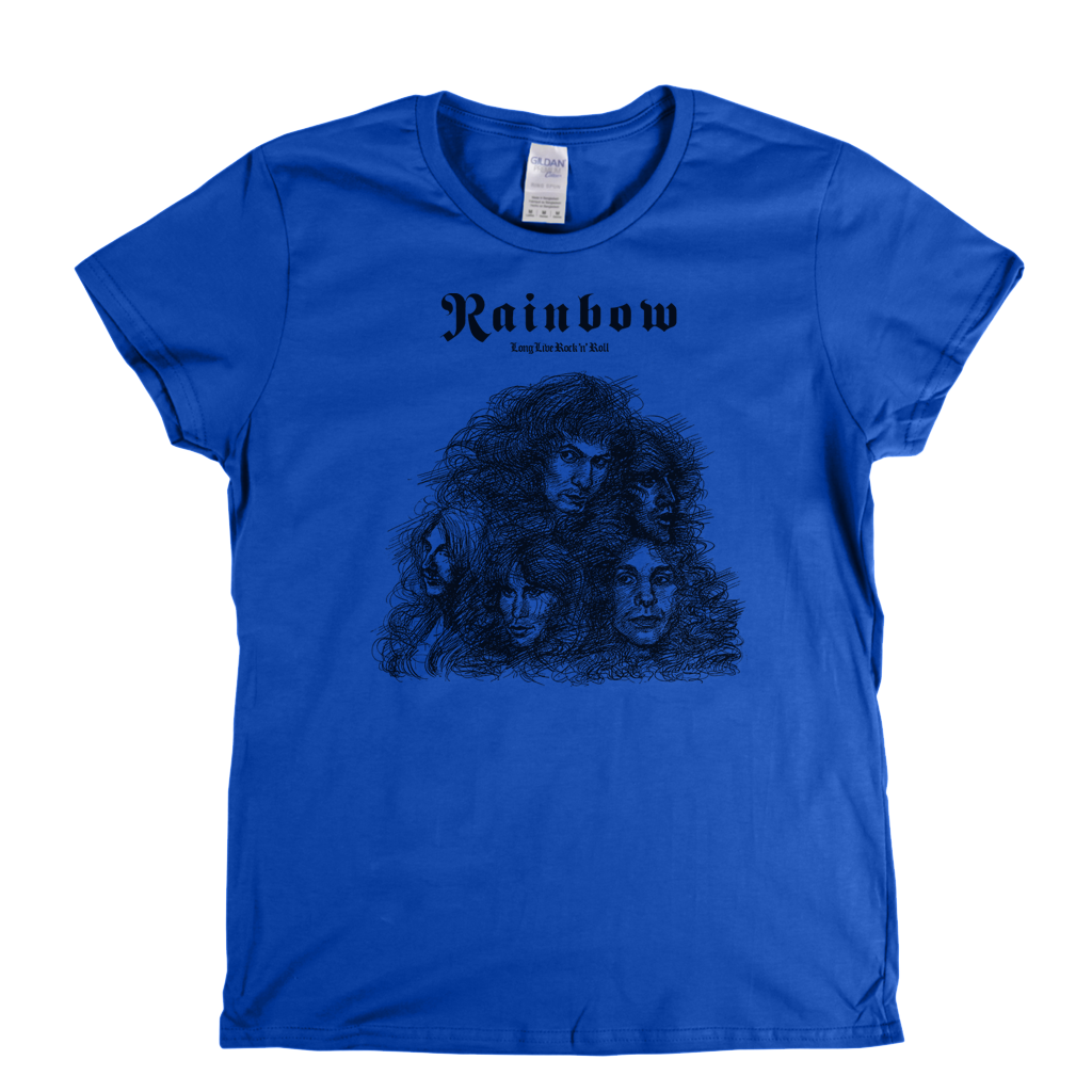Rainbow Long Live Rock N Roll Womens T-Shirt