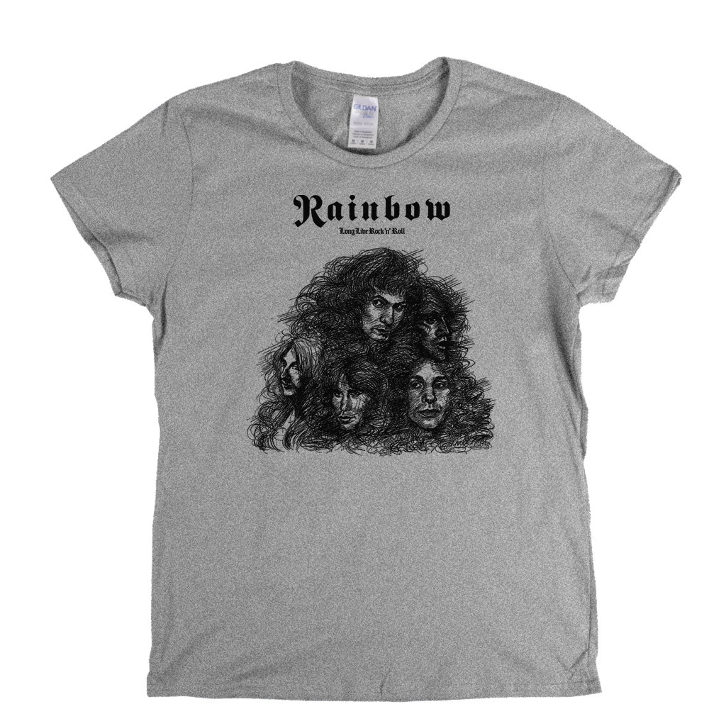 Rainbow Long Live Rock N Roll Womens T-Shirt