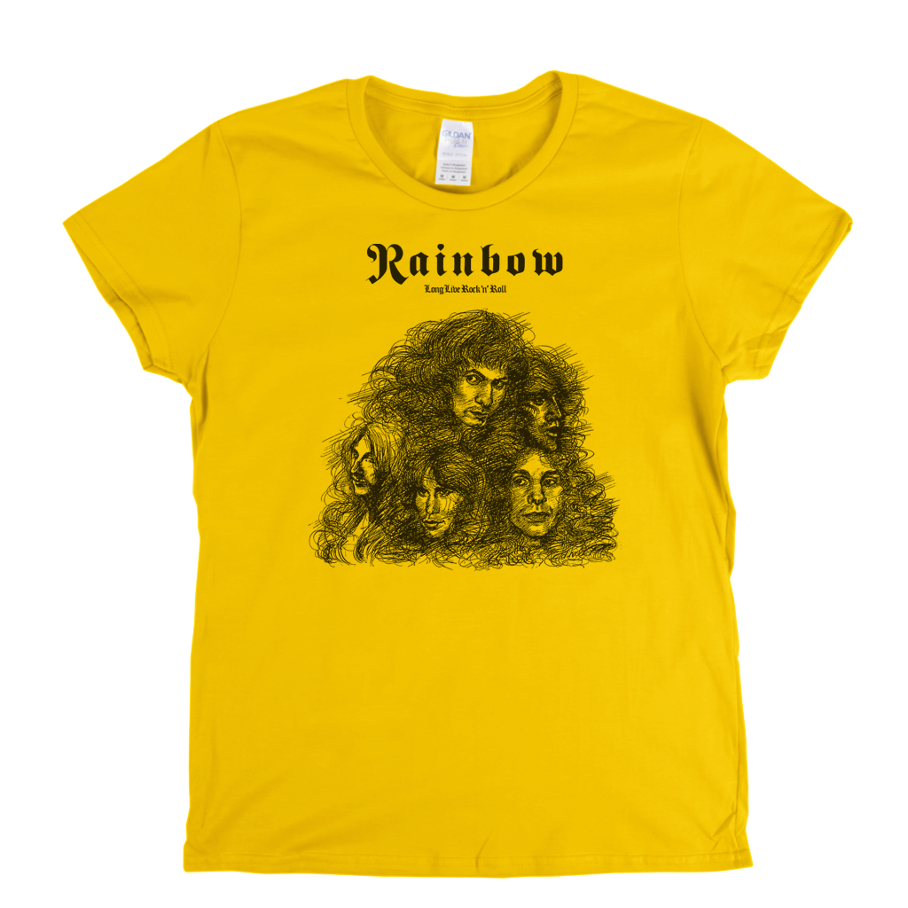 Rainbow Long Live Rock N Roll Womens T-Shirt