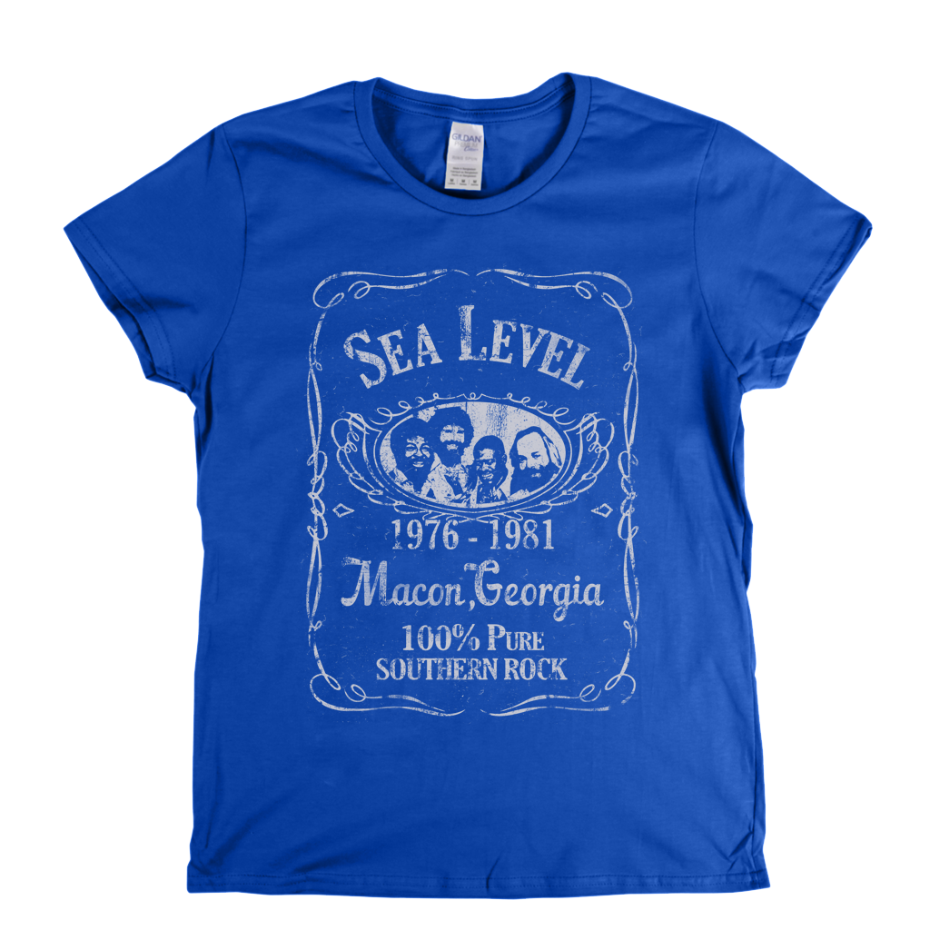Sea Level Liquor Label Womens T-Shirt