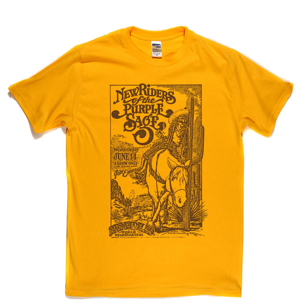 New Riders Of The Purple Sage Armadillo Poster T-Shirt