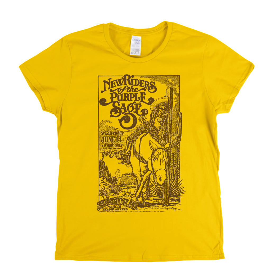 New Riders Of The Purple Sage Armadillo Poster Womens T-Shirt