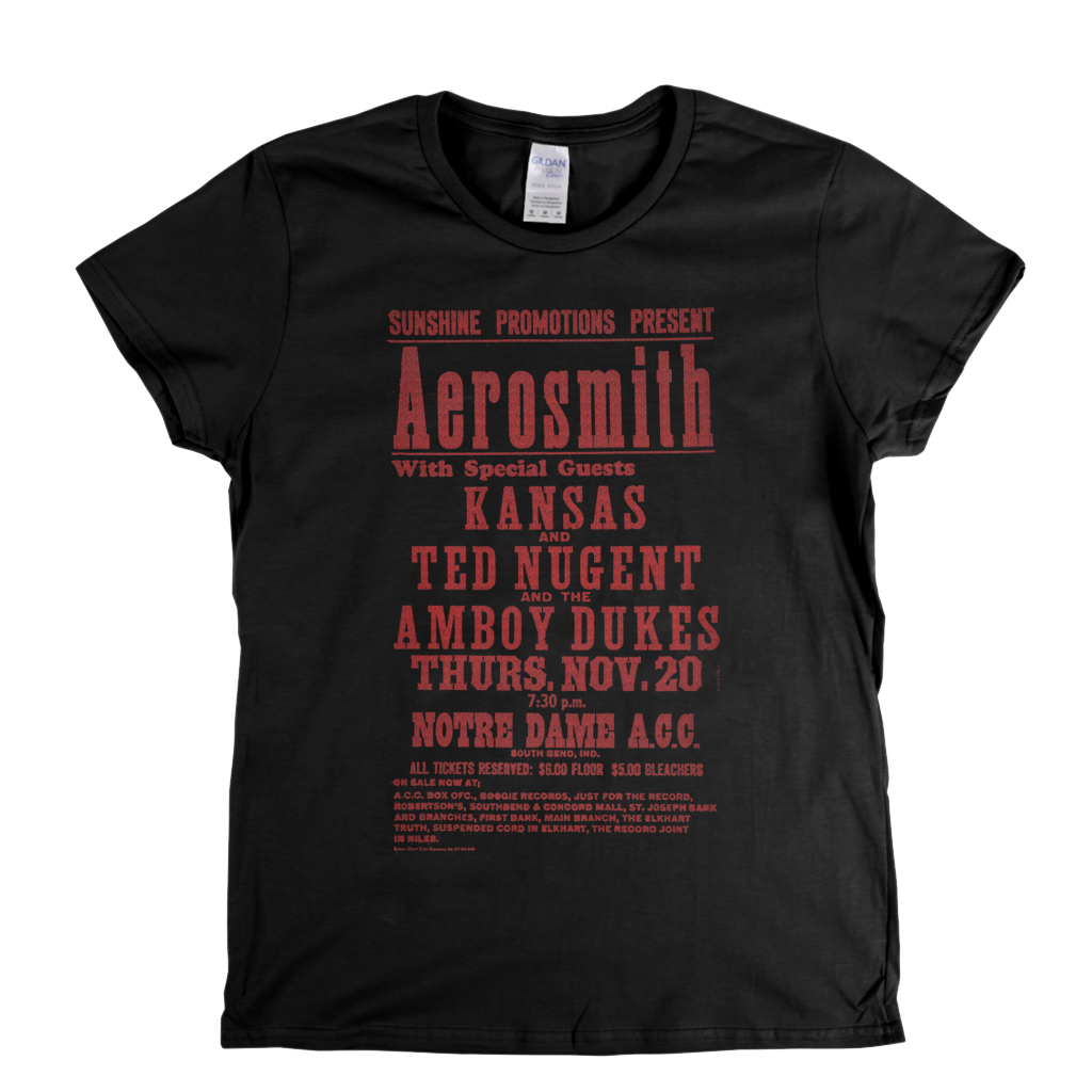 Aerosmith Gig Poster Womens T-Shirt