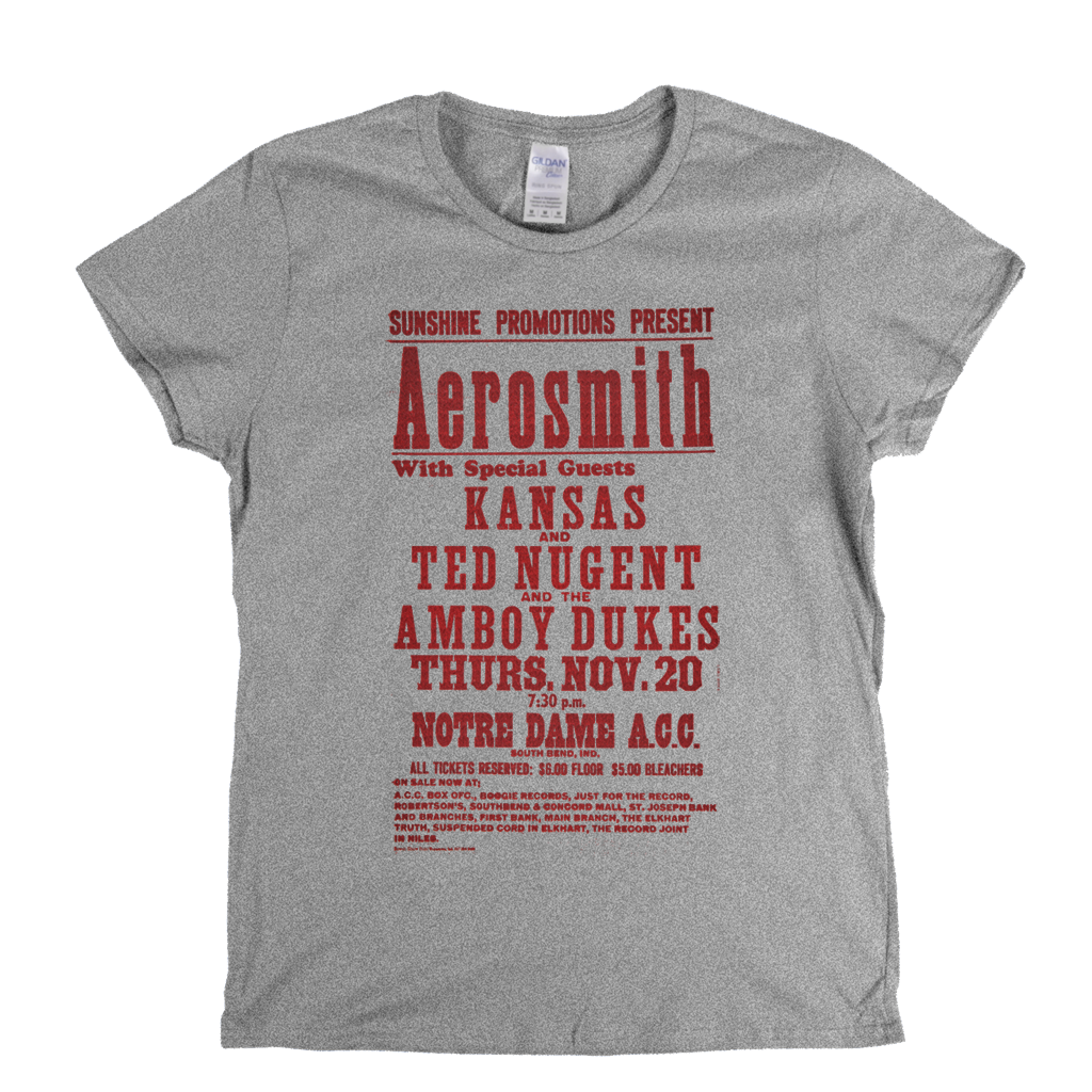 Aerosmith Gig Poster Womens T-Shirt