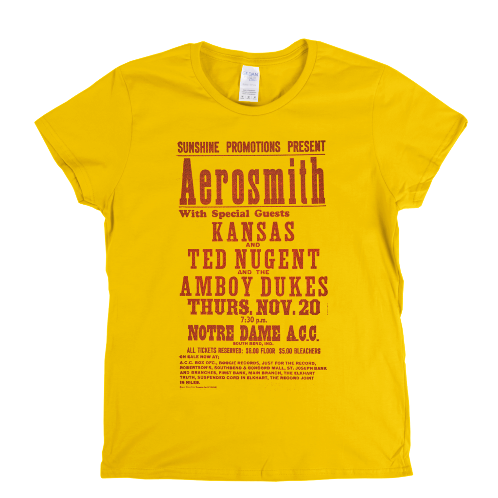 Aerosmith Gig Poster Womens T-Shirt