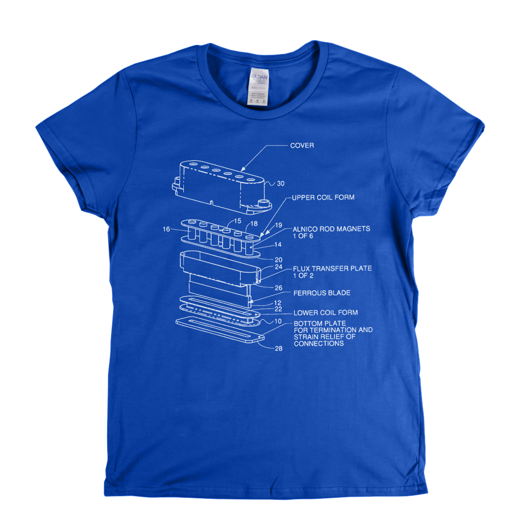 Guitar Pickup Womens T-Shirt