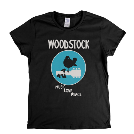 Woodstock Music Love Peace Womens T-Shirt