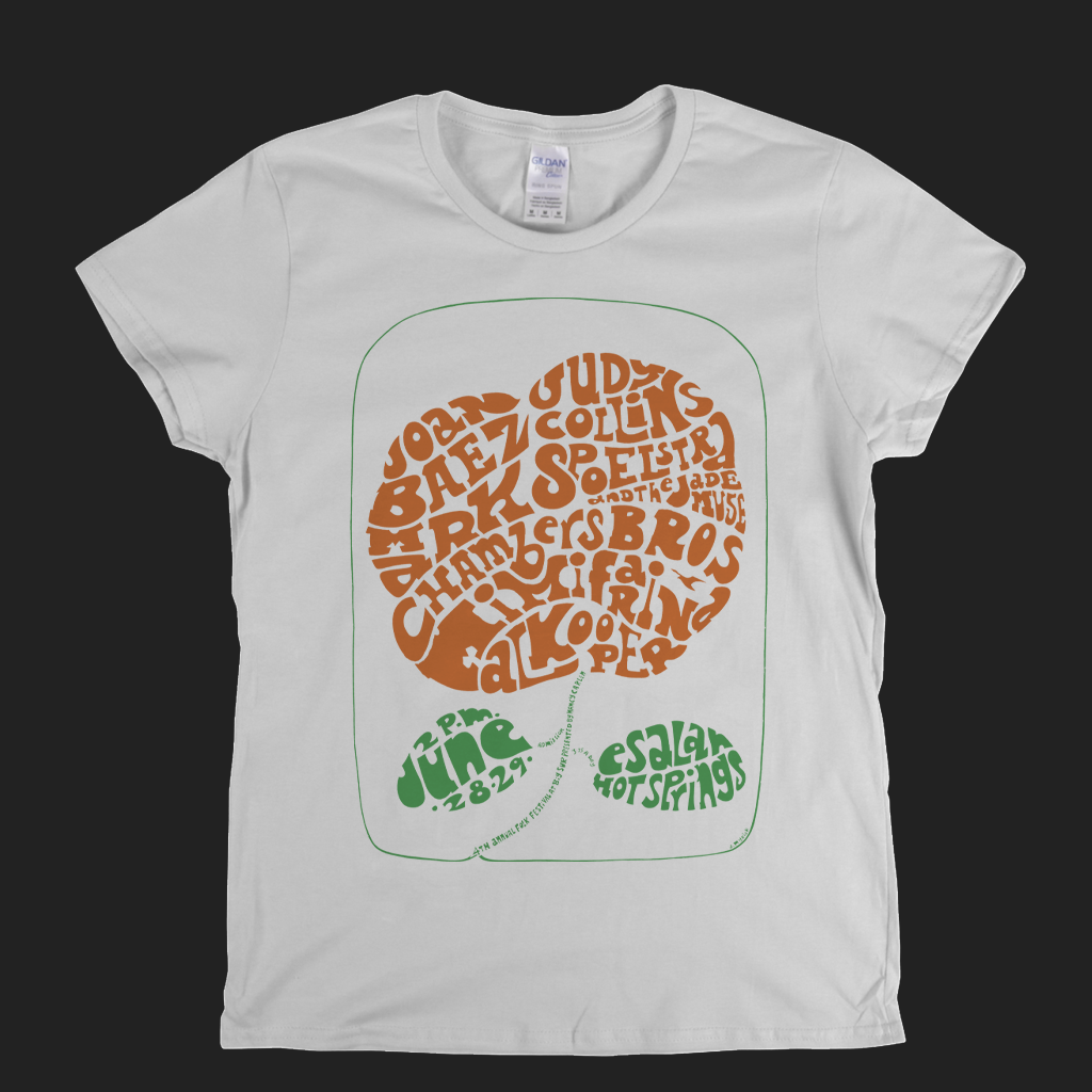 Joan Baez Folk Festival Poster Womens T-Shirt