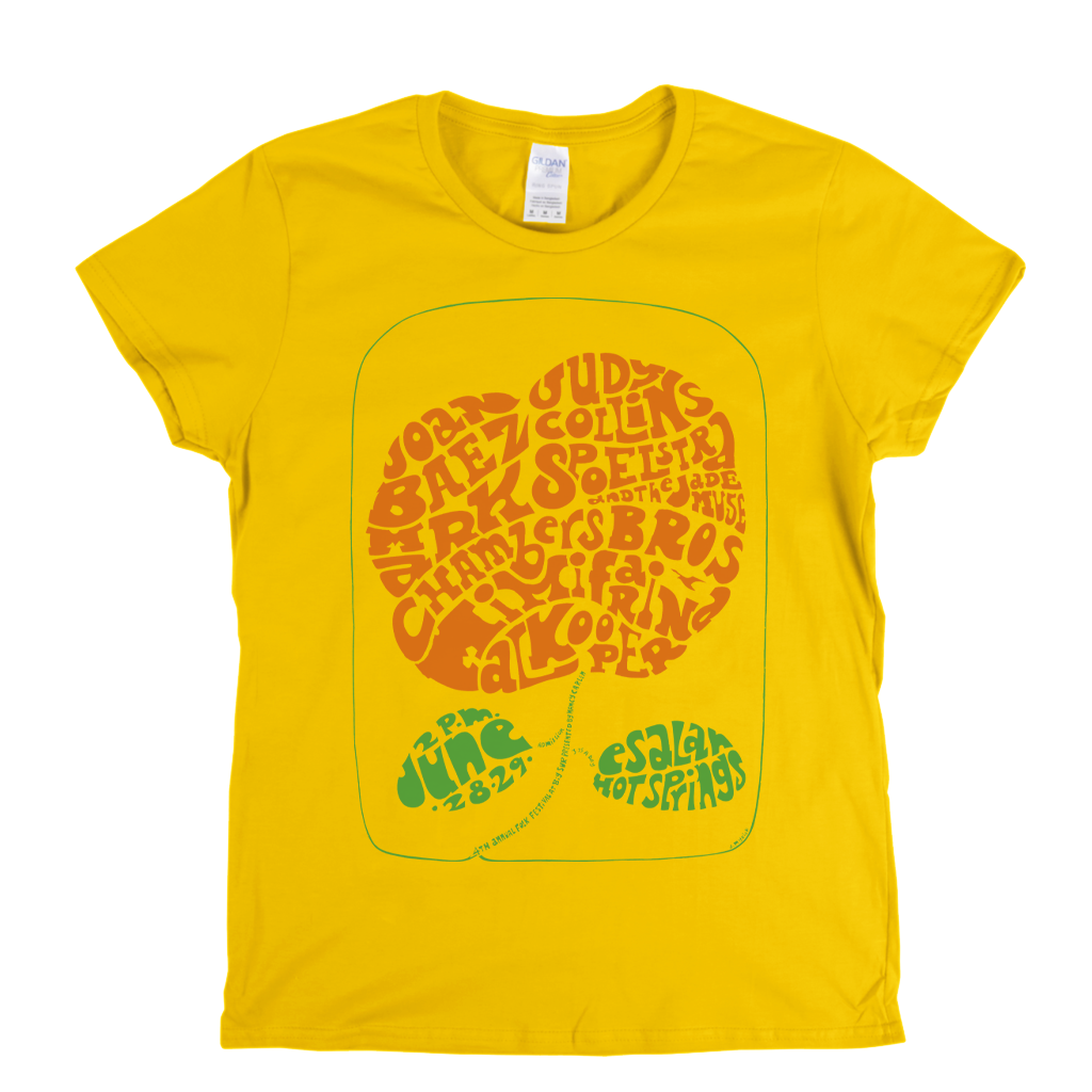 Joan Baez Folk Festival Poster Womens T-Shirt
