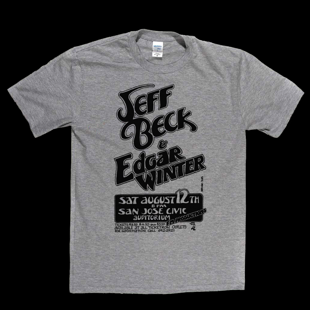 Jeff Beck Edgar Winter Gig Poster T-Shirt