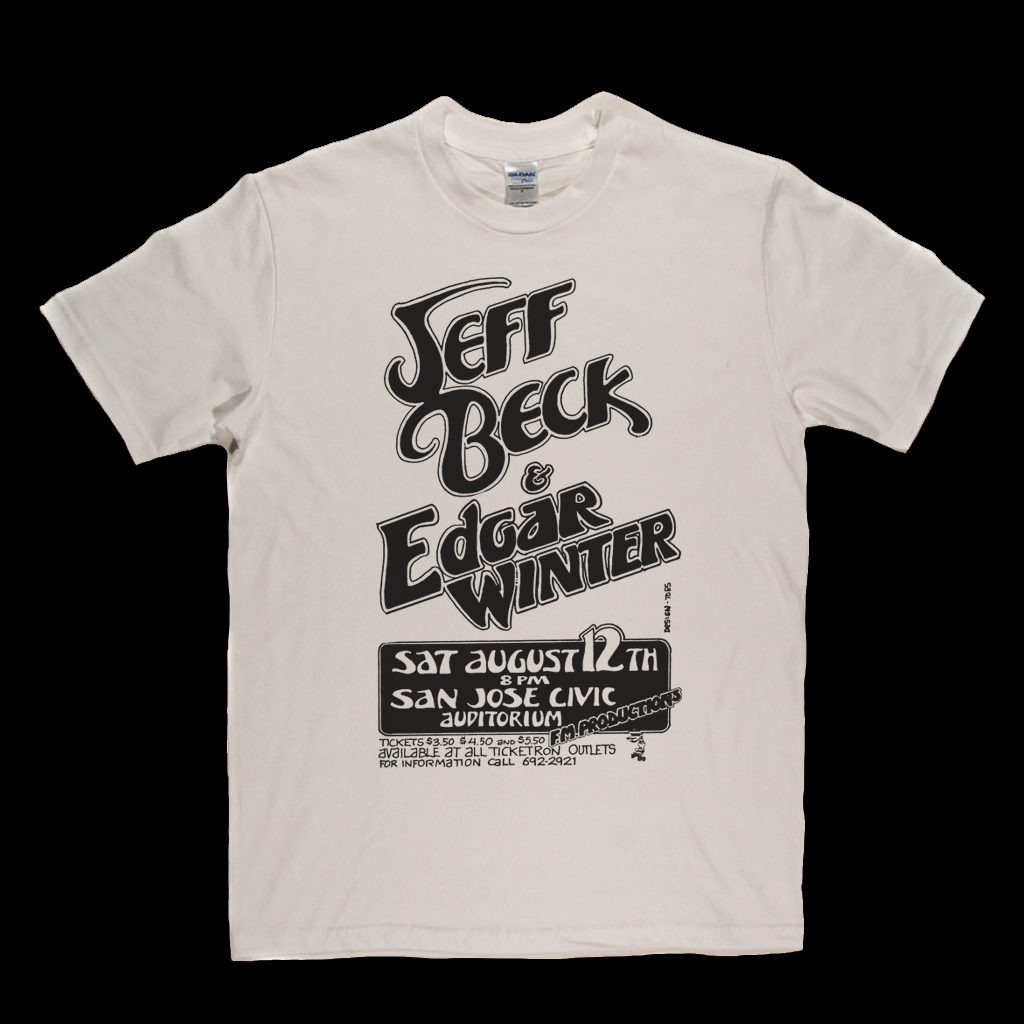 Jeff Beck Edgar Winter Gig Poster T-Shirt