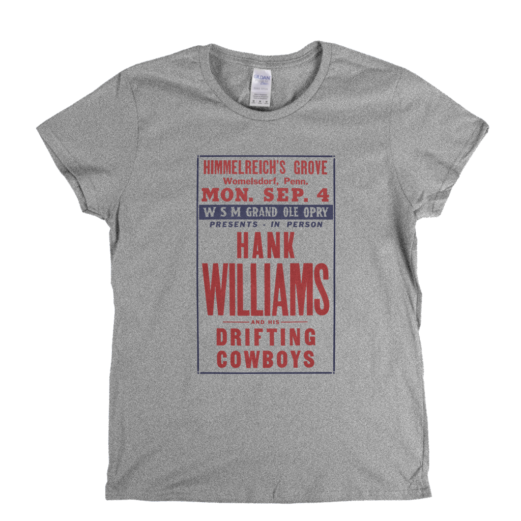 Hank Williams Poster Womens T-Shirt