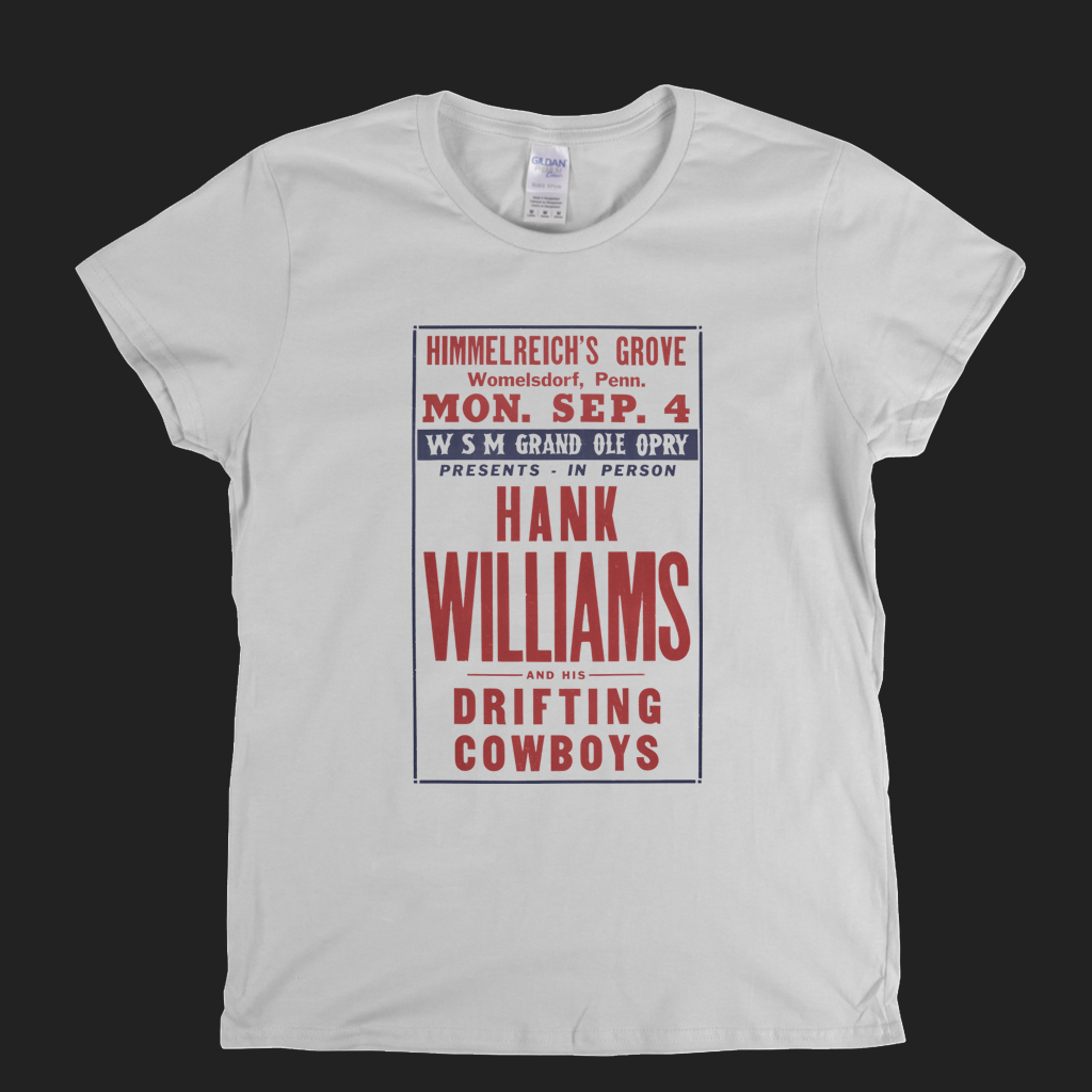 Hank Williams Poster Womens T-Shirt