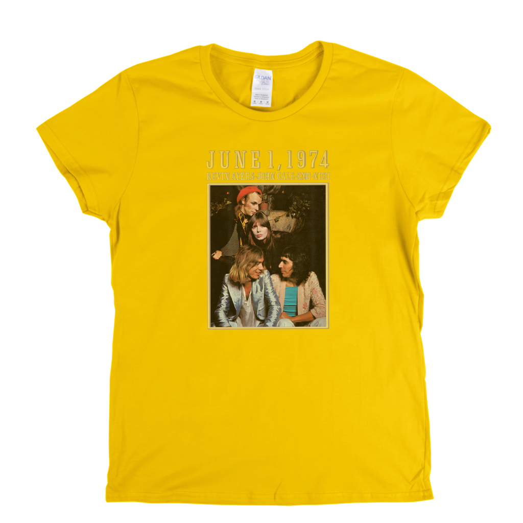 Kevin Ayers John Cale Eno Nico June 1 1974 Womens T-Shirt