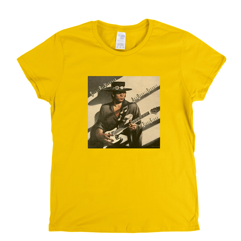 Stevie Ray Vaughan And Double Trouble Texas Flood Womens T-Shirt
