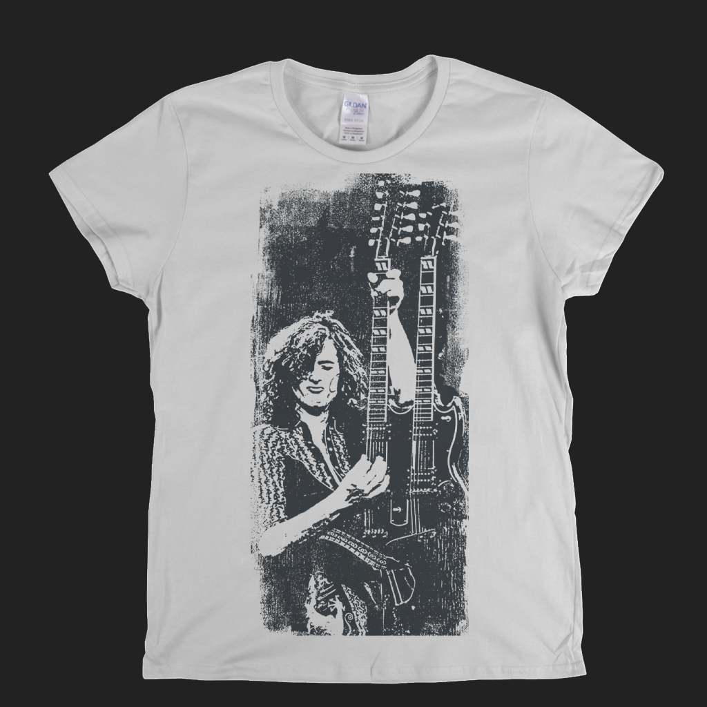 Jimmy Page Close Up Womens T-Shirt