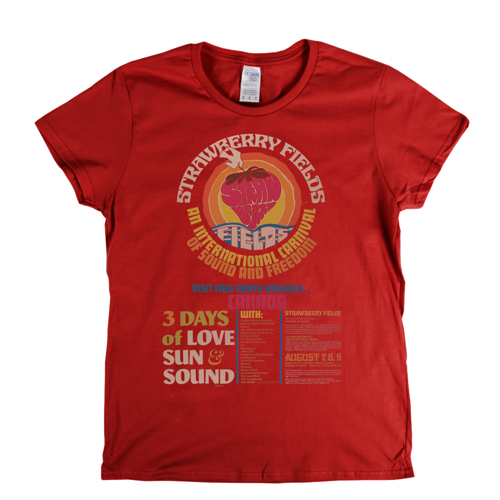 Strawberry Fields Festival Womens T-Shirt