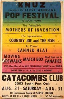 Catacombs Pop Festival 1968, Houston, Texas