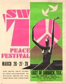 Southwest Peace Festival, Lubbock, Texas 1970