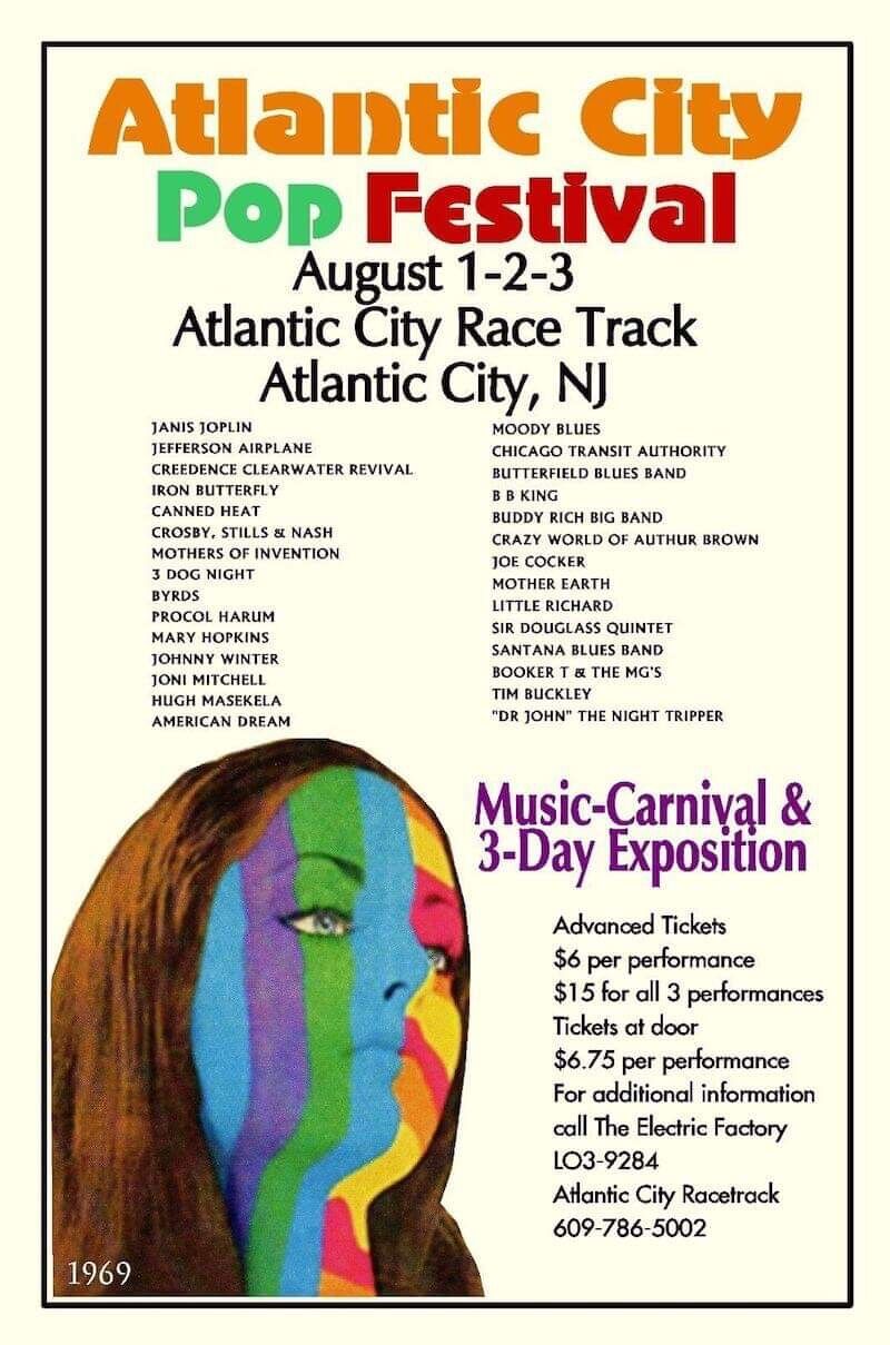 Atlantic City Pop Festival, August 1st - 3rd, 1969
