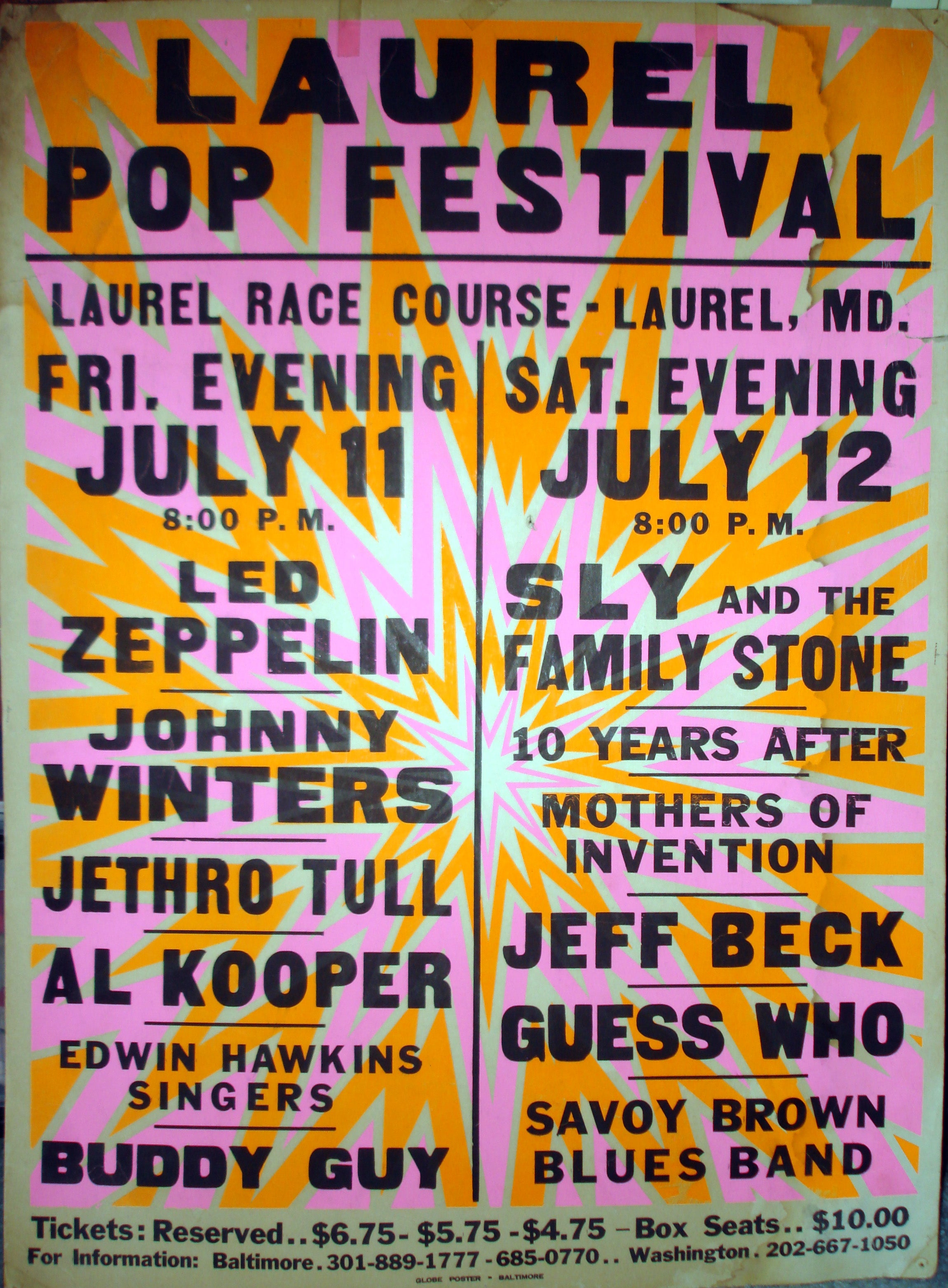 Laurel Pop Festival, Baltimore, Maryland, July 1969