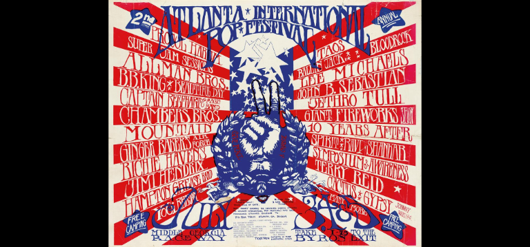 Counterculture History; Atlanta International Pop Festival, Byron, Georgia 1970