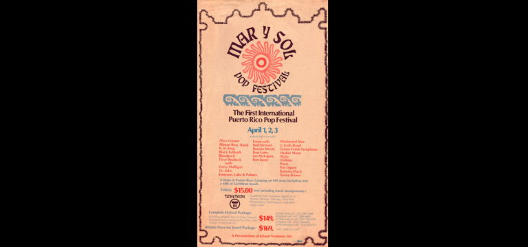 Counterculture History; Mar Y Sol Pop Festival, Vega Baja, Puerto Rico 1972