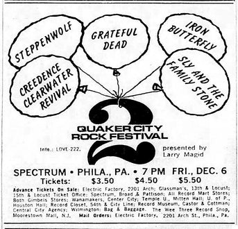 2nd Quaker City Rock Festival, Philadelphia 1968